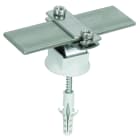 DEHN - Staffa portafilo in acciaio inossidabile per tubi da 30mm e spessori da 6 a 10mm, completa di vite e tassello in plastica da 8mm.