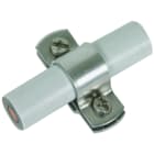 DEHN - Staffa portafilo per conduttura HVI D 20 mm con foro di fissaggio 16x6,5mm INOX.