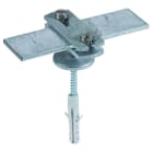 DEHN - Staffa portafilo con cavallotto in Zama per Pt -30mm Fe/tZn con vite, tassello.