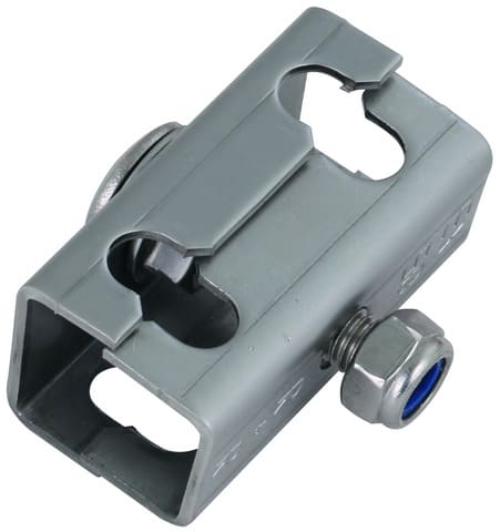 DEHN - Morsetto PA 50 mm² per passerelle portacavi in acciaio inossidabile M8, 1.4301/AISI304, PAK 50 M8 con KB ER.