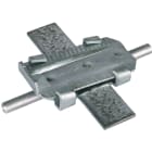DEHN - Connettore a cuneo Fe/tZn per fondamento in cemento per Td 10/Pt -40x4mm CONNETTORE A CUNEO FE/TZN PER FONDAMENTO.
