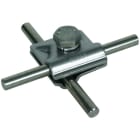 DEHN - Morsetto MV inox 200kA per TD 8-10mm con vite esagonale.