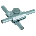 DEHN - Morsetto MV Fe/tZn per TD 10mm con vite esagonale.
