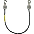 DEHN - Cavo di messa a terra 10mmq/l 0,5m nero con cad. 1 capocorda (C)M8 e (B)M8/10.