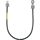 DEHN - Cavo di messa a terra 10mmq/l 1,5m nero con cad. 1 capocorda (C)M8 e (A)M5/6.