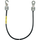 DEHN - Cavo di messa a terra 16mmq/l 3,0m nero con cad. 1 capocorda (D)M10 e (B)M8/10.