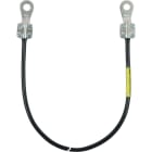 DEHN - Cavo di messa a terra 16mm²/L 2,0m nero con 2 capicorda chiusi M10, ideale per garantire la sicurezza e l'efficienza del sistema elettrico.