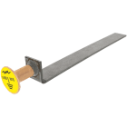 DEHN - Piatto messa a terra con connessione filettata M16, dimensioni 50mm x 40mm x 402mm.