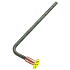 DEHN - Betonstahl-Erdungsbrücke gebogen mit Anschlussplatte, Gewinde M16, D 50mm, ACCIAIO ARMATURA MESSA A TERRA, M16, D5.