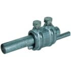 DEHN - Manicotto di sezione zincata per tubi da 7-10/16mm con viti esagonali M8x16mm.