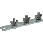 DEHN - Barra colletrice di terra Fe/tZn L 180mm per 3 punti di connessione con viti M10 x35.