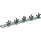DEHN - Barra colletrice di terra Fe/tZn L 290mm per 5 punti di connessione con viti M10 x35.