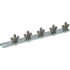 DEHN - Barra colletrice di terra Fe/tZn L 290mm per 5 punti di connessione con viti M10 x35 per un'efficace protezione elettrica.