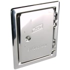 DEHN - Sportello di revisione in acciaio inossidabile con chiave quadrata, dimensioni 290x230mm.