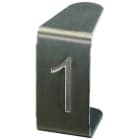 DEHN - Targhetta di numerazione 1 in acciaio inossidabile.