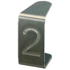 DEHN - Targhetta di numerazione 2 in acciaio inossidabile.