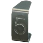 DEHN - Targhetta di numerazione 5 in acciaio inossidabile.