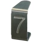 DEHN - Targhetta di numerazione 7 in acciaio inossidabile.