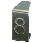DEHN - Targhetta di numerazione 8 in acciaio inossidabile.