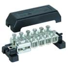 DEHN - Barra equipotenziale K 13 con coperchio resistente agli UV, ideale per proteggere dagli agenti atmosferici.