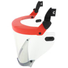 DEHN - Visiera protettiva provata con arco elettrico, clip e sottomento trasparente, classe 2.