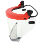 DEHN - Visiera protettiva provata con arco elettrico, nastro e sottomento trasparente, classe 2.