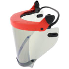 DEHN - Visiera protettiva provata con arco elettrico, classe 2, valore ATPV: 14 cal/cm², con nastro.