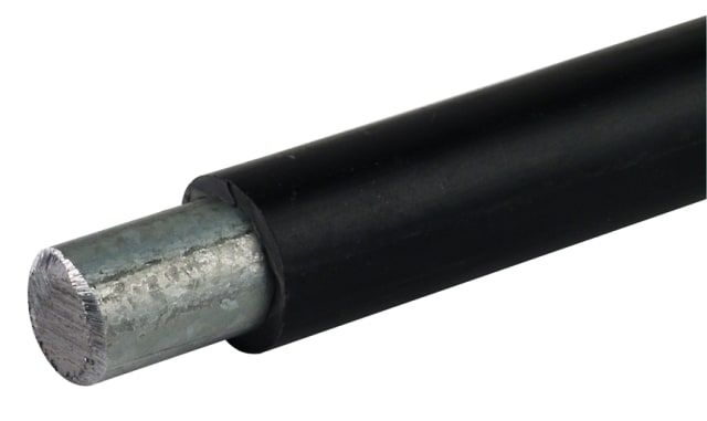 DEHN - Conduttore tondo 10/13mm Fe/tZn lunghezza matassa 50m +/-5% con rivestimento in materiale plastico nero.