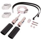 DEHN - Elementi di connessione per conduttura HVIpower long Ø27 mm, posa esterna al tubo, nero, set di connessione HVIpower, posa esterna.