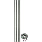 DEHN - Set di fissaggio per montaggio di punte di captazione laterali e 4 raggi in acciaio inossidabile, diametro 10mm e lunghezza 530mm.