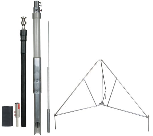 DEHN - Conduttura HVI D 20mm Cu con tubo portante lungo 4700mm per cattura 2500mm e treppiede SET TUBO PORTANTE 4,7m asta 2,5m HVI TRIPOD.