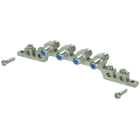 DEHN - Blocco di messa a terra tetrapolare con prese F per equipotenzialità coassiale EB4F.