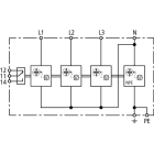 DEHN - Limitatore di sovratensioni Tipo 1+2 DEHNcube in involucro IP65 per emobility SPD T2+3 DCU EMOB 1 32.