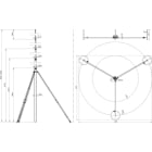 DEHN - Asta telescopica con tripode per cattura tel. L6,5m in alluminio e supporto R1435mm in acciaio zincato.