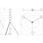 DEHN - Asta telescopica con tripode 8,0m, fangstange con abstrebung L8,0m Al e dreibeinst R1435mm St/tZn.