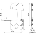 DEHN - Scaricatore combinato per 1 coppia di fili con indicazione ottica di funzionamento BLITZDUCTORCONNECT BCO ML2 BD HC5A 24.