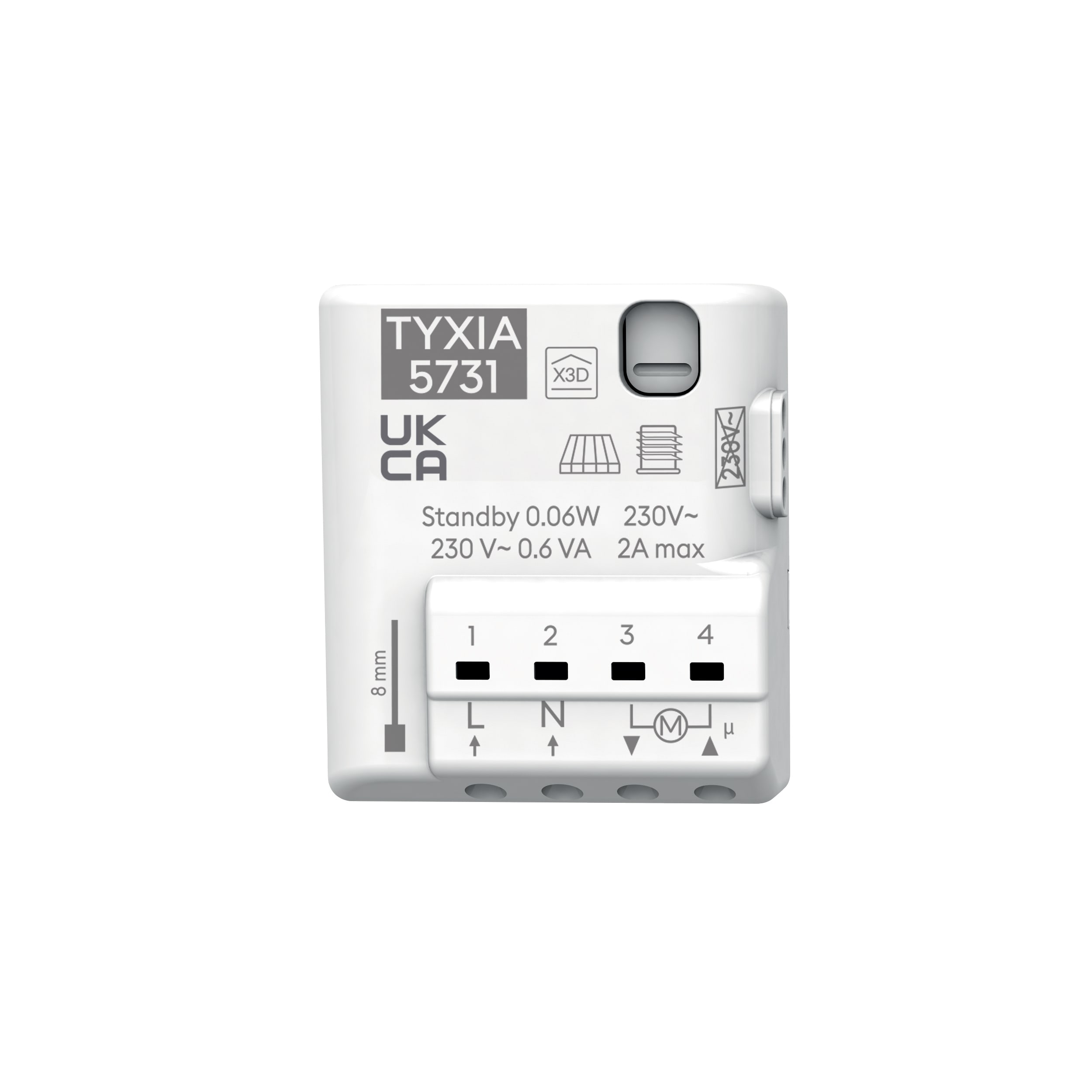 DELTA DORE - Ricevitore radio per il comando di frangisole orientabili, tende da sole, tende interne a lamelle Tyxia 5731