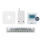 DELTA DORE - Pack composto da 1 DELTA 8000 BT + 4 DELTA TA RF + 1 DELTA 8000 RF +1 TYDOM HOME per regolazione circuiti di acqua calda o climatizzazione canalizzata