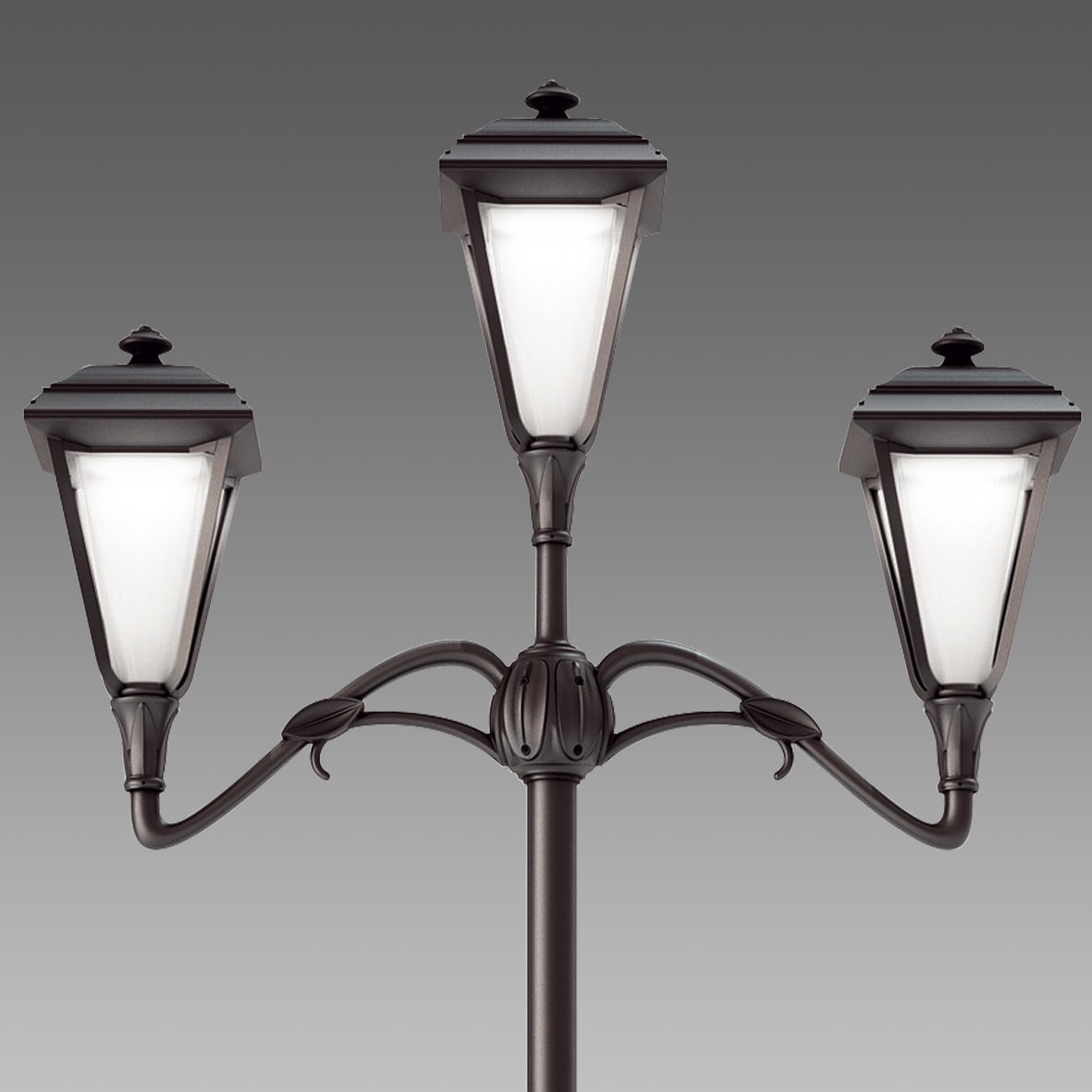 DISANO ILLUMINAZIONE - PALO 1411 H=3965MM RAL7021