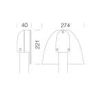 DISANO ILLUMINAZIONE - ATTACCO PALO SINGOLO GREEN 502 GRIGIO 99126000