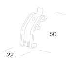 DISANO ILLUMINAZIONE - GANCIO PER HYDRO 461 25 36W INOX 99731600