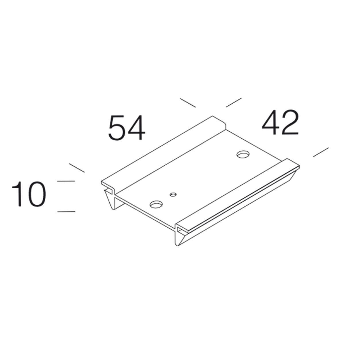 DISANO ILLUMINAZIONE - SUPPORTO SEZIONATORE PER CANALE 6030 GRI
