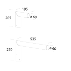 DISANO ILLUMINAZIONE - ATTACCO TESTA PALO 205 GREY