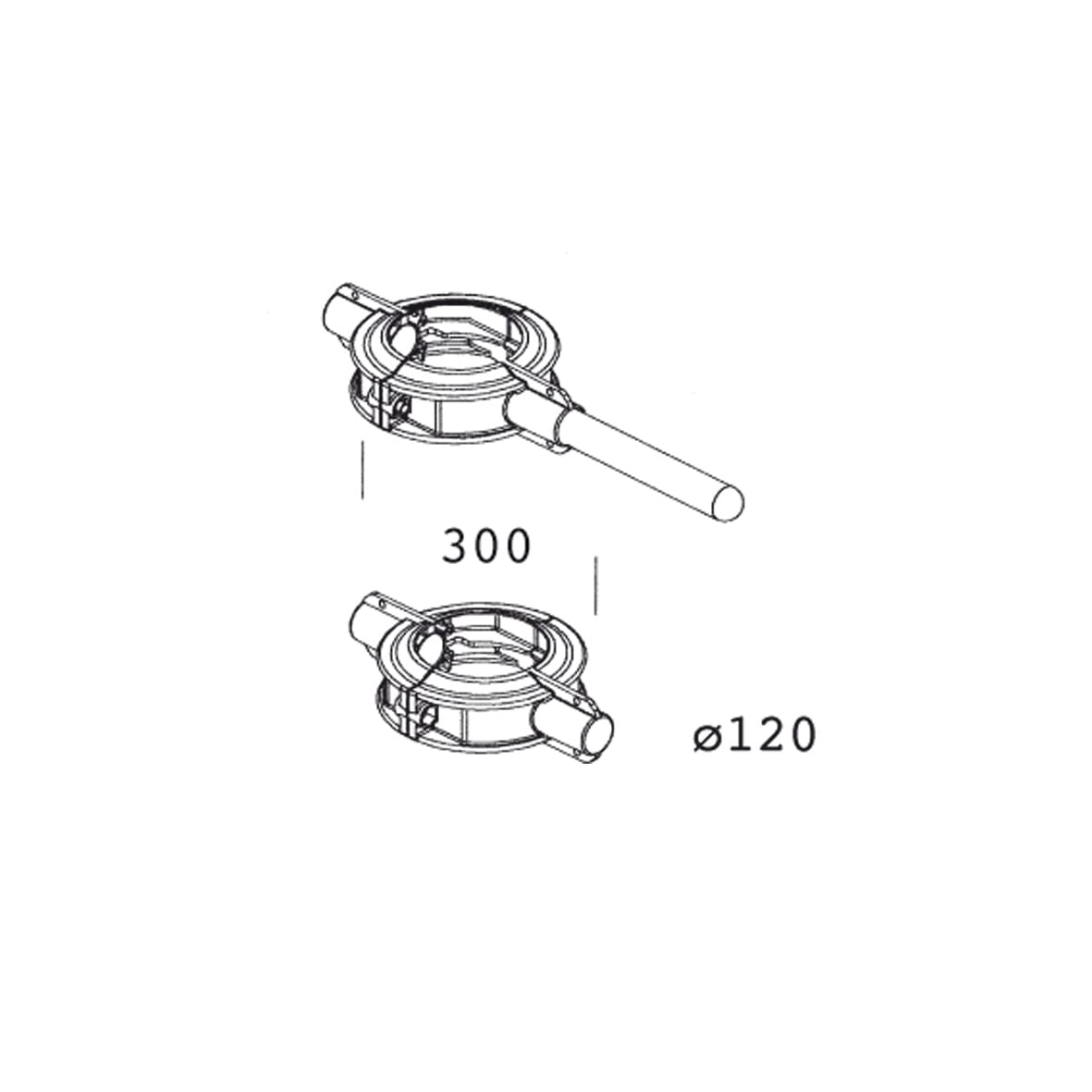 DISANO ILLUMINAZIONE - ATTACCO STENDARDO 213 GREY9007
