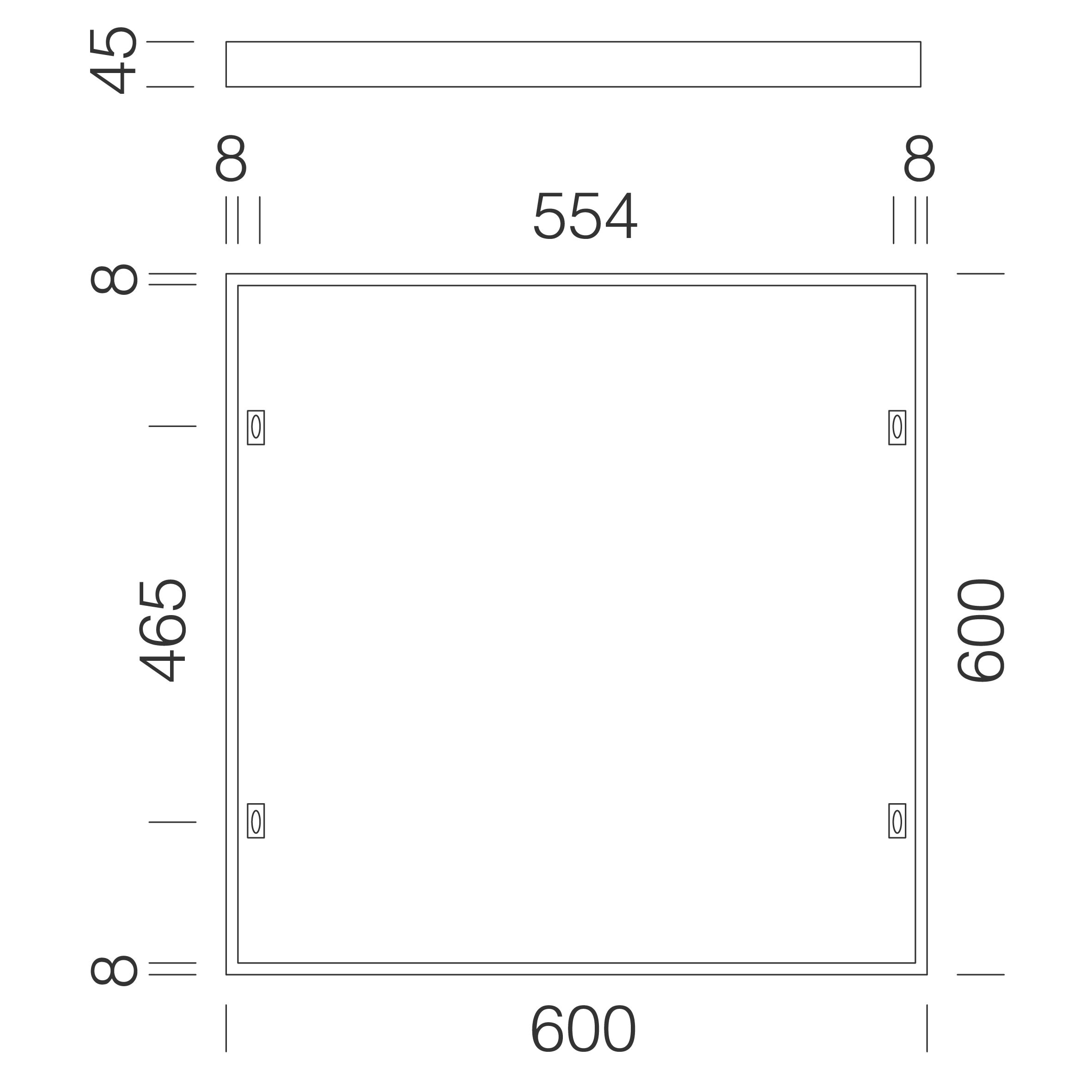 DISANO ILLUMINAZIONE - CORNICE PLAFONE PANEL 595 BIANCO