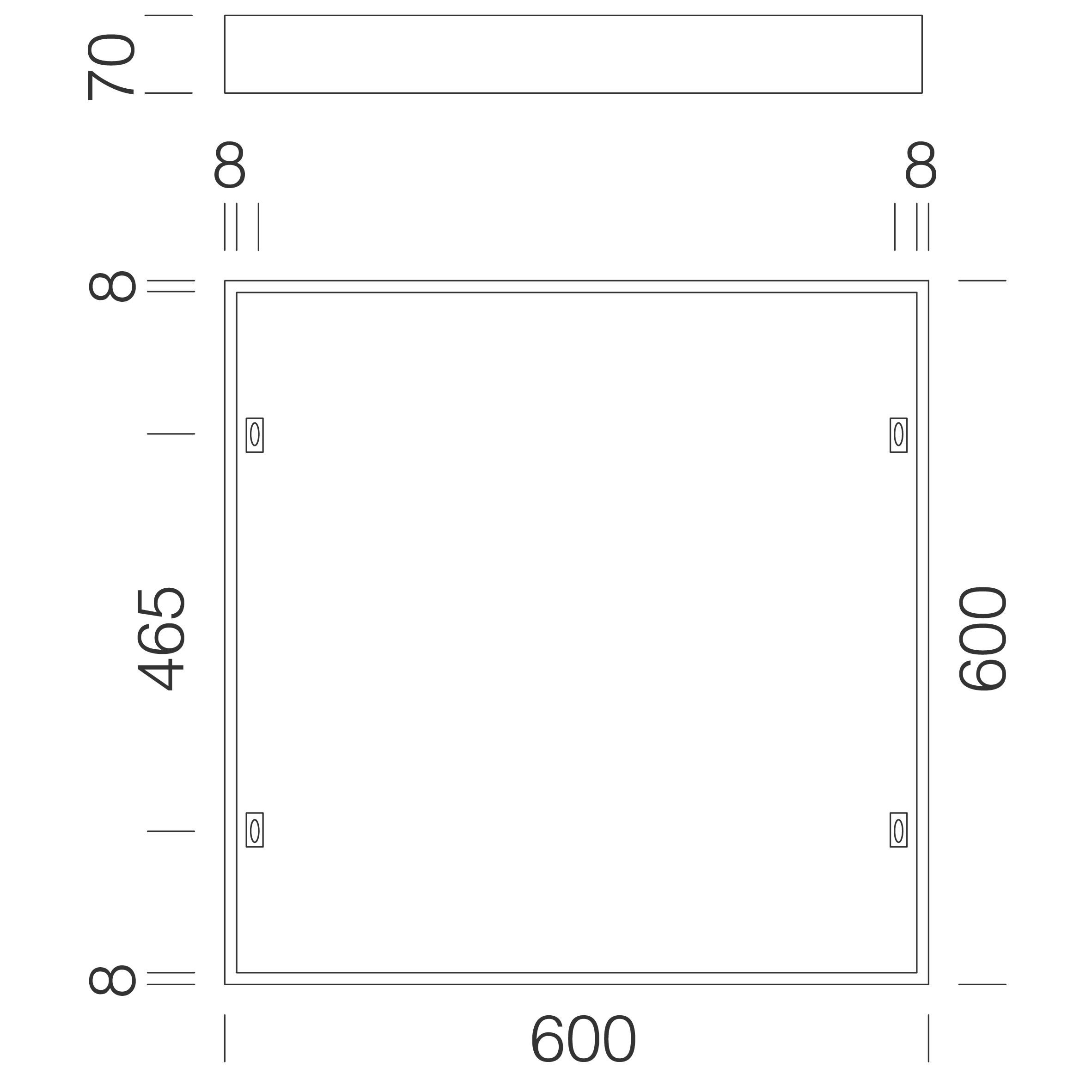 DISANO ILLUMINAZIONE - CORNICE PLAFONE RODI 595 BIANCO