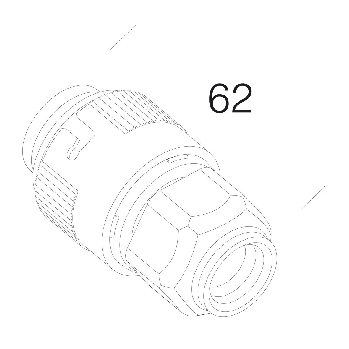 DISANO ILLUMINAZIONE - PRESA 372 INNESTO RAPIDO 5 POLI GRIGIO