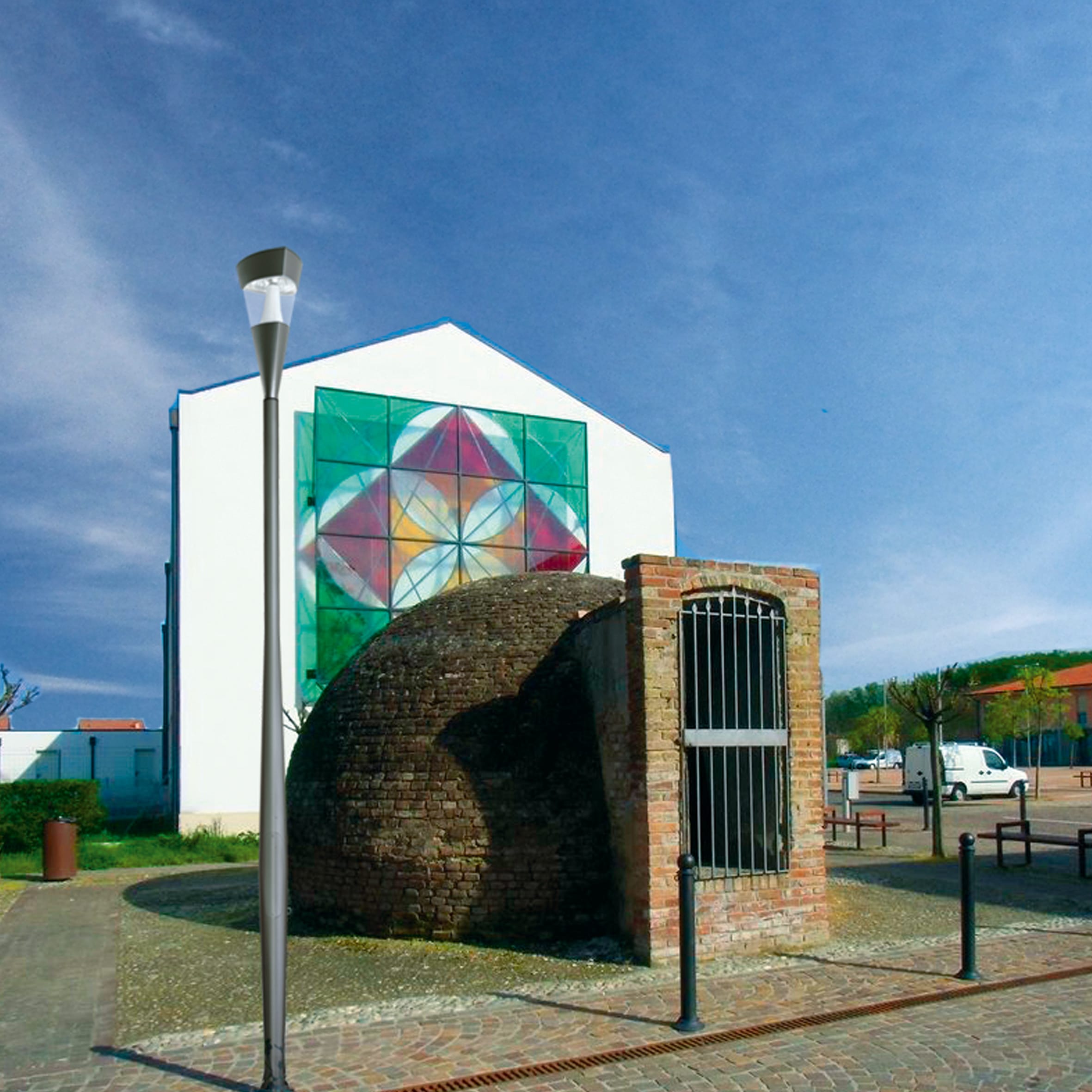 DISANO ILLUMINAZIONE - PALO VILLAGE 1435 H=4000MM G9007 GRAF