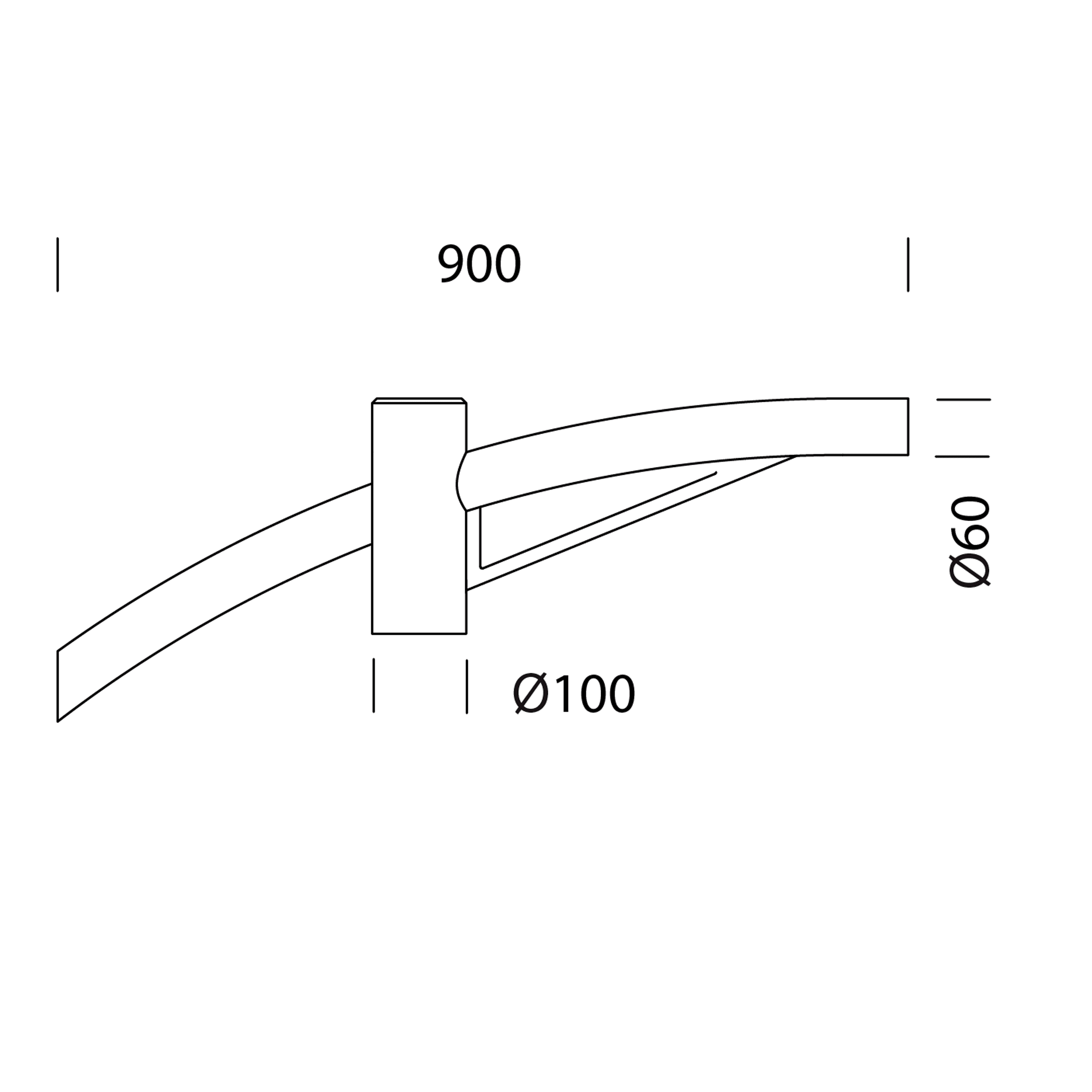 DISANO ILLUMINAZIONE - BRACCIO SINGOLO 504 ANTRACITE