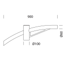 DISANO ILLUMINAZIONE - BRACCIO SINGOLO 504 ANTRACITE